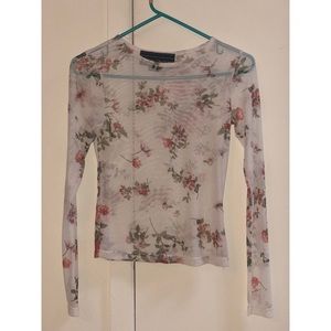 Belk Floral See thru Shirt